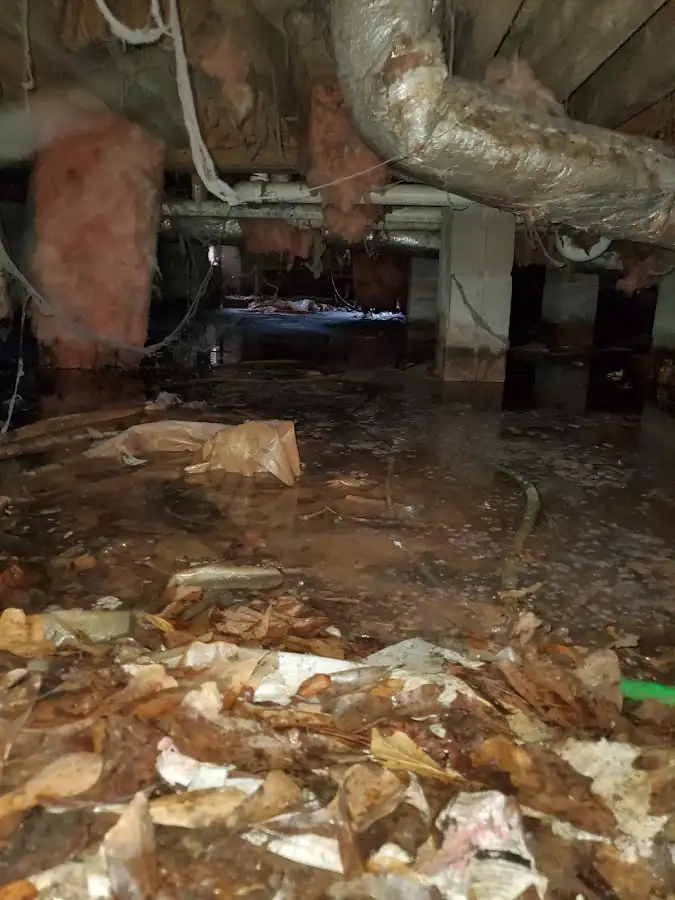 Crawl space flood assessment for Commercial Water Damage Restoration in Blythewood